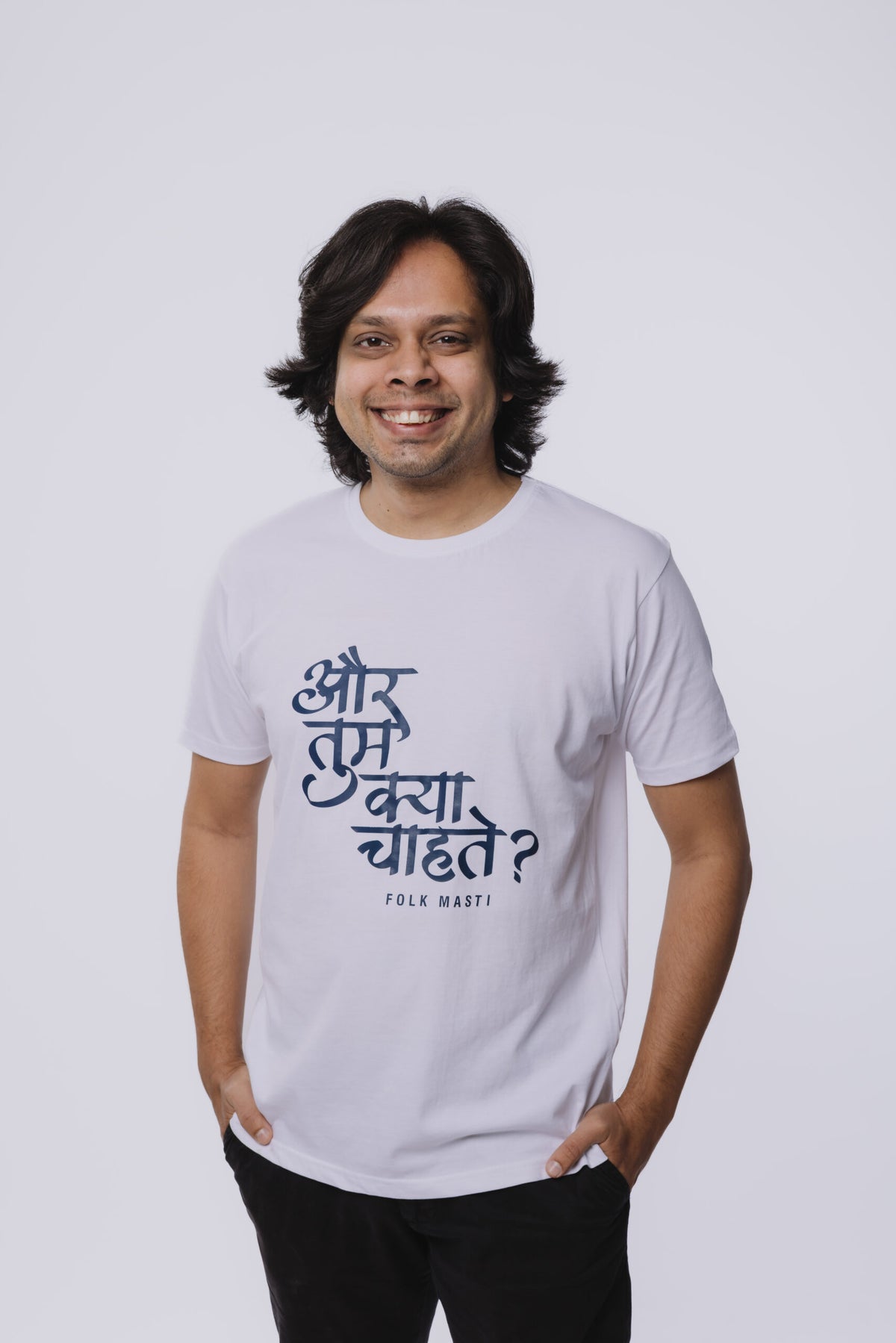 Aur Tum Kya Chahte Folk Masti T-shirt by Pavitra Paapi, view 1