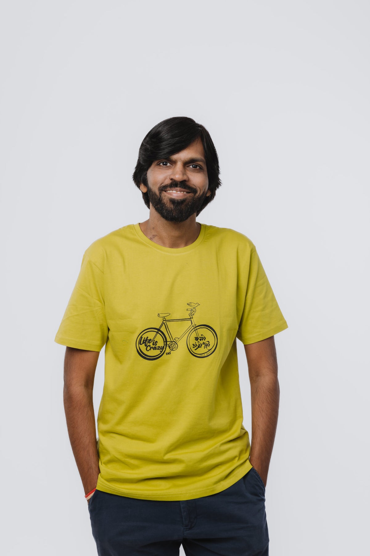 Life is Crazy Folk Masti T-shirt by Pavitra Paapi, view 1