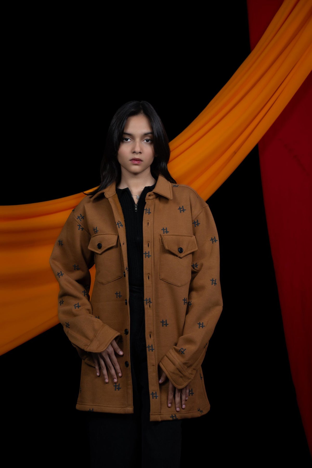 Anti Religious Religious Club ochre jacket by Pavitra Paapi, view 3