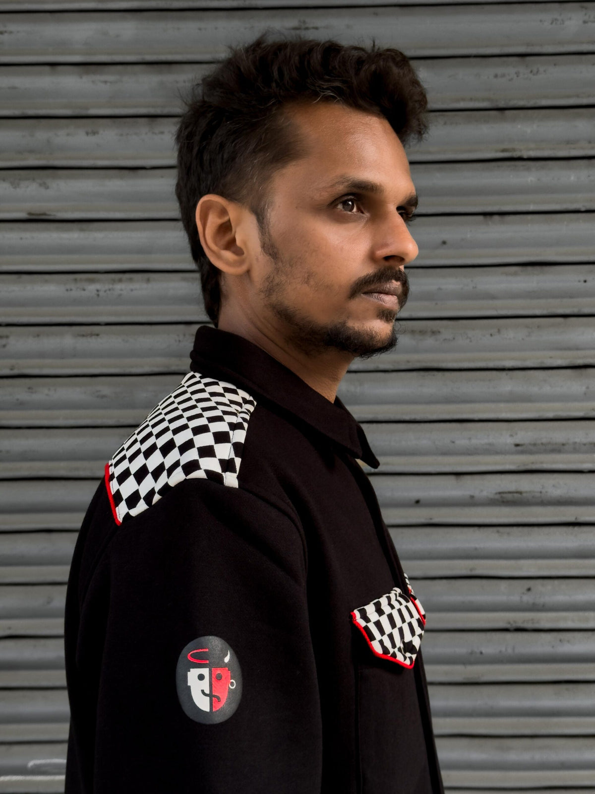 Racing Print jacket by Pavitra Paapi, view 4