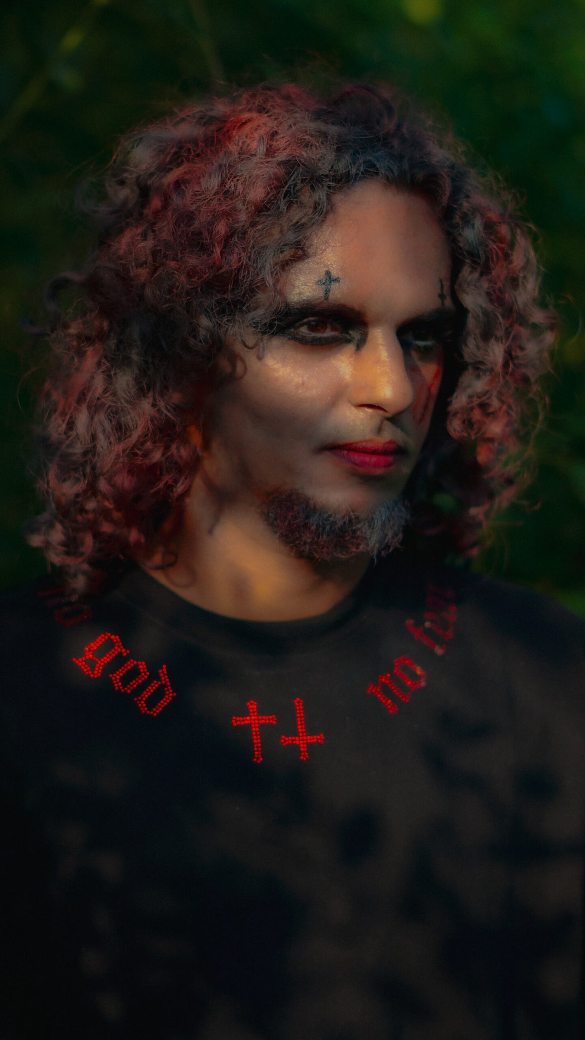 No God No Fear embroidered oversized T-shirt by Pavitra Paapi, view 6